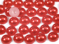 "Red" Flat Back Pearl Scrapbooking Costume Face Gems  Size 2mm to 12mm
