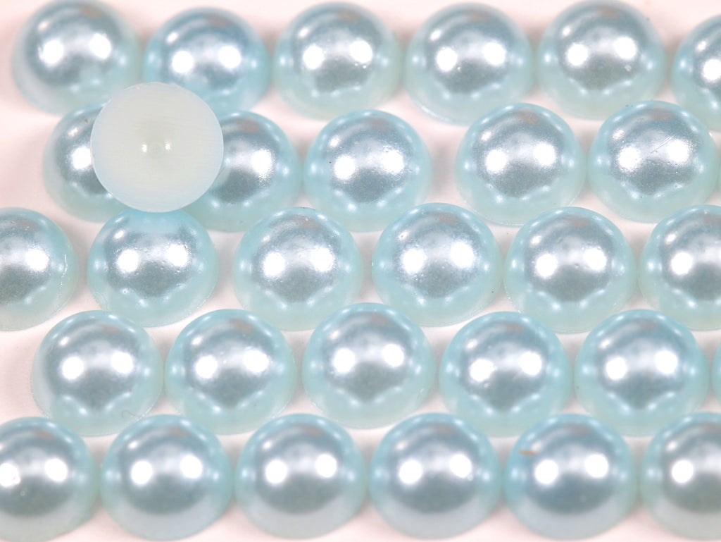 "Icy Blue" Flat Back Pearl Scrapbooking Costume Face Gems  Size 2mm to 12mm