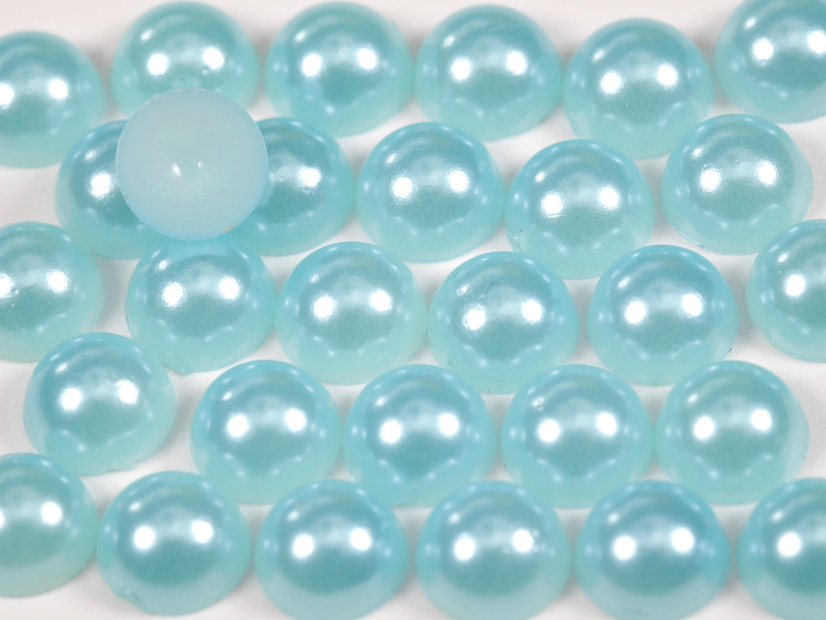 "Blue" Flat Back Pearl Scrapbooking Costume Face Gems  Size 2mm to 12mm