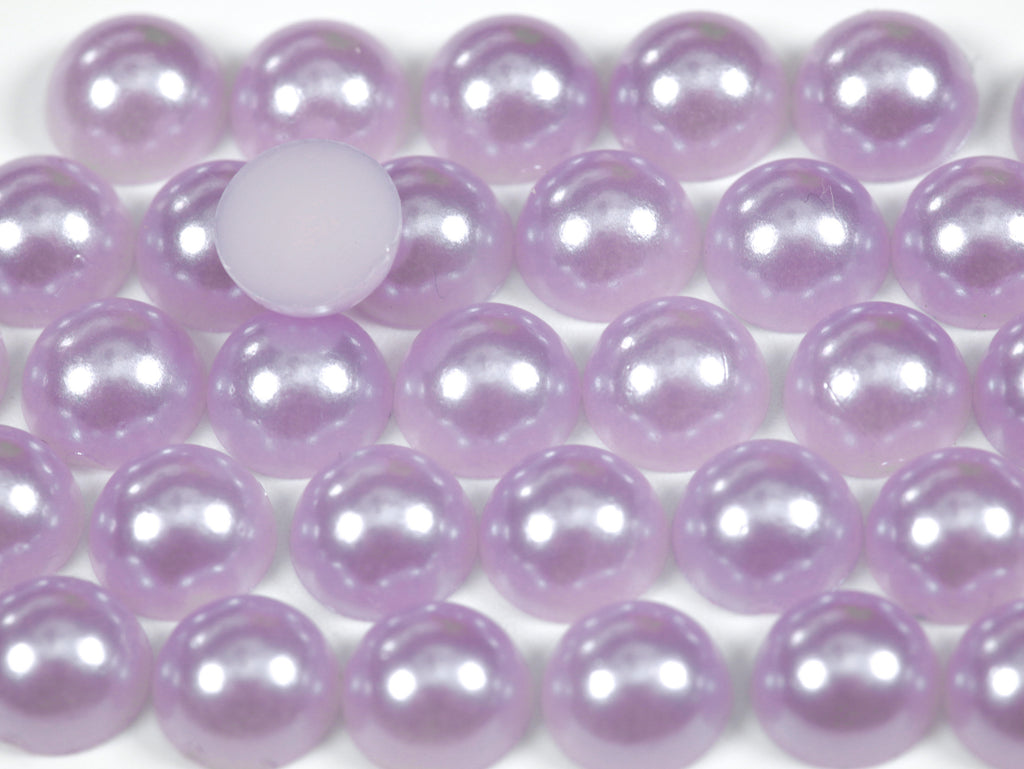 "Lilac" Flat Back Pearl Scrapbooking Costume Face Gems  Size 2mm to 12mm