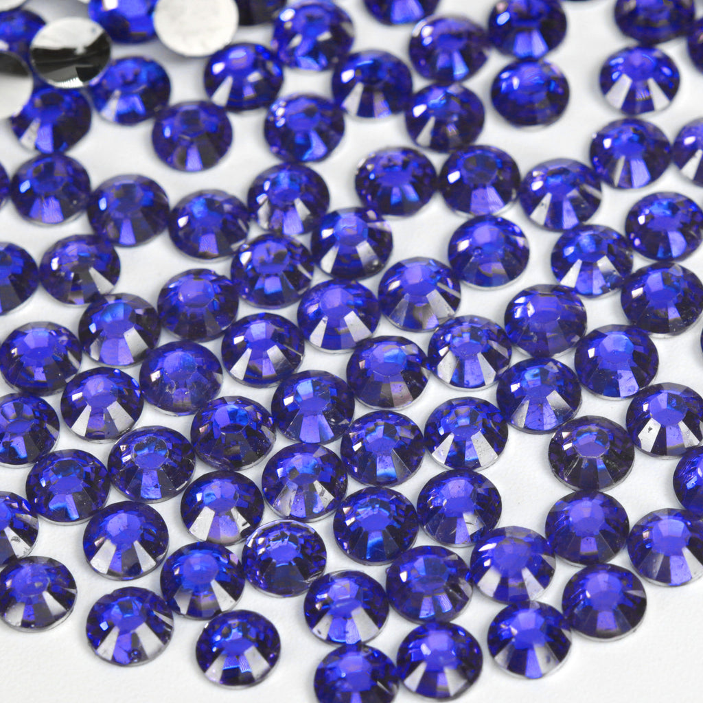 #18 Purple - Bag of Flat Back Rhinestone Face Gems in Choice of 2,3,4,5 or 6mm