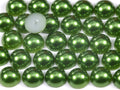 "Dark Green" Flat Back Pearl Scrapbooking Costume Face Gems  Size 2mm to 12mm
