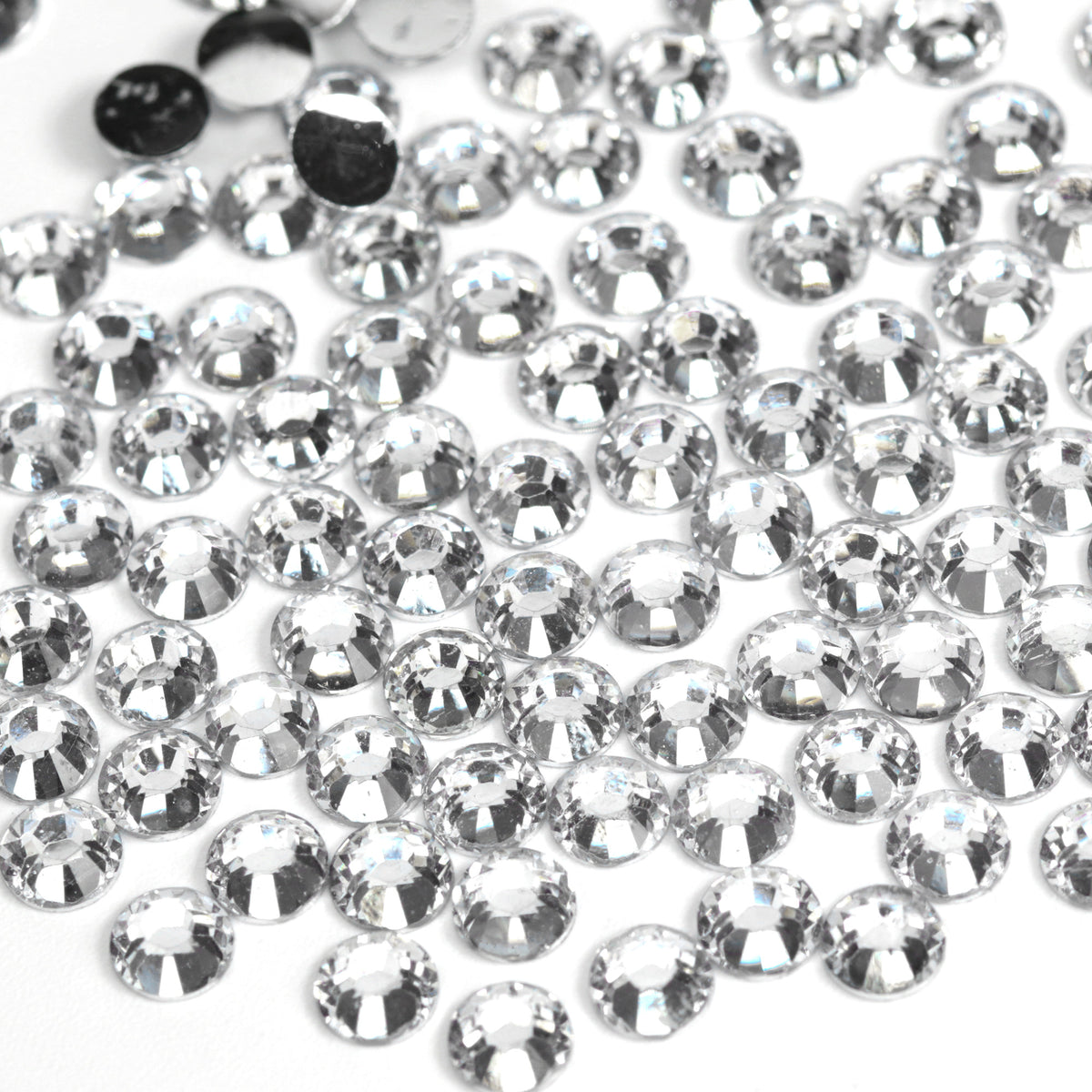 #1 Clear - Bag of Flat Back Rhinestone Face Gems in Choice of 2,3,4,5 or 6mm