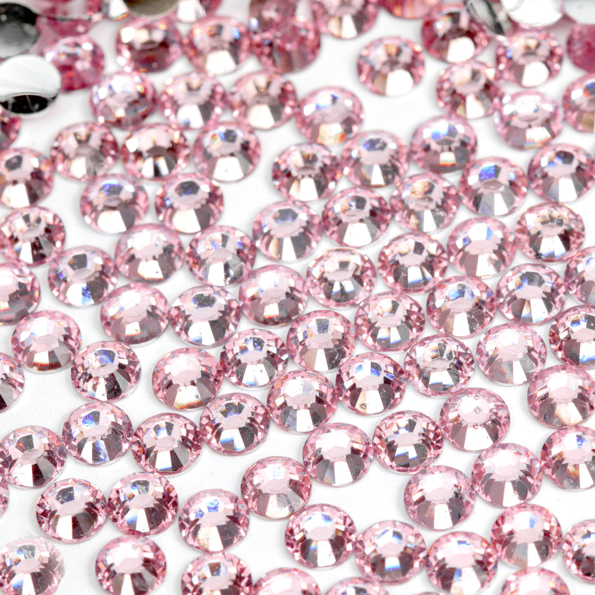 #21 Light Pink - Bag of Flat Back Rhinestone Face Gems in Choice of 2,3,4,5 or 6mm