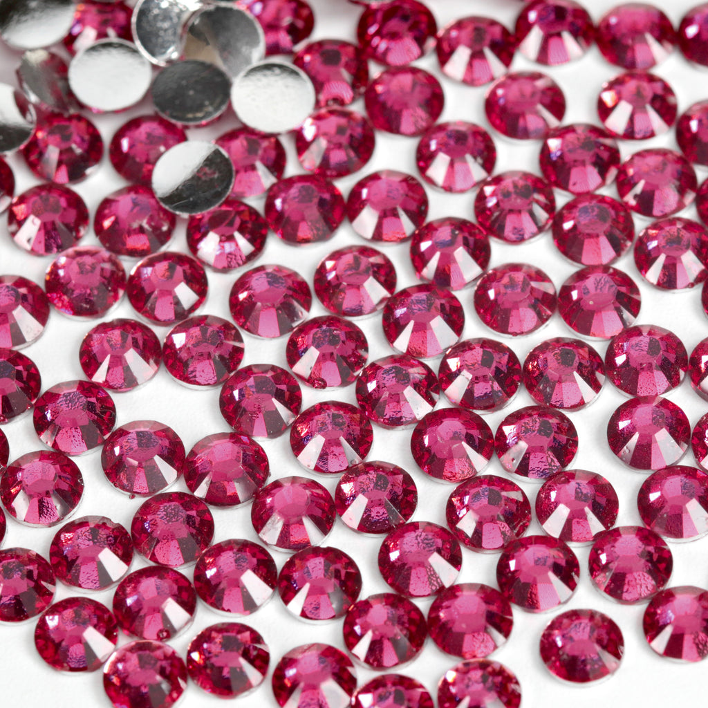 #22 Magenta - Bag of Flat Back Rhinestone Face Gems in Choice of 2,3,4,5 or 6mm