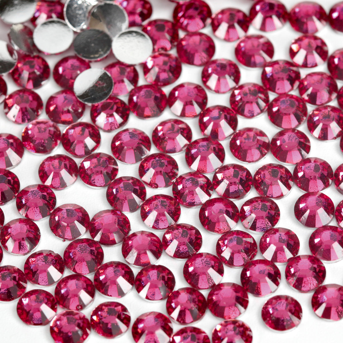 #22 Magenta - Bag of Flat Back Rhinestone Face Gems in Choice of 2,3,4,5 or 6mm