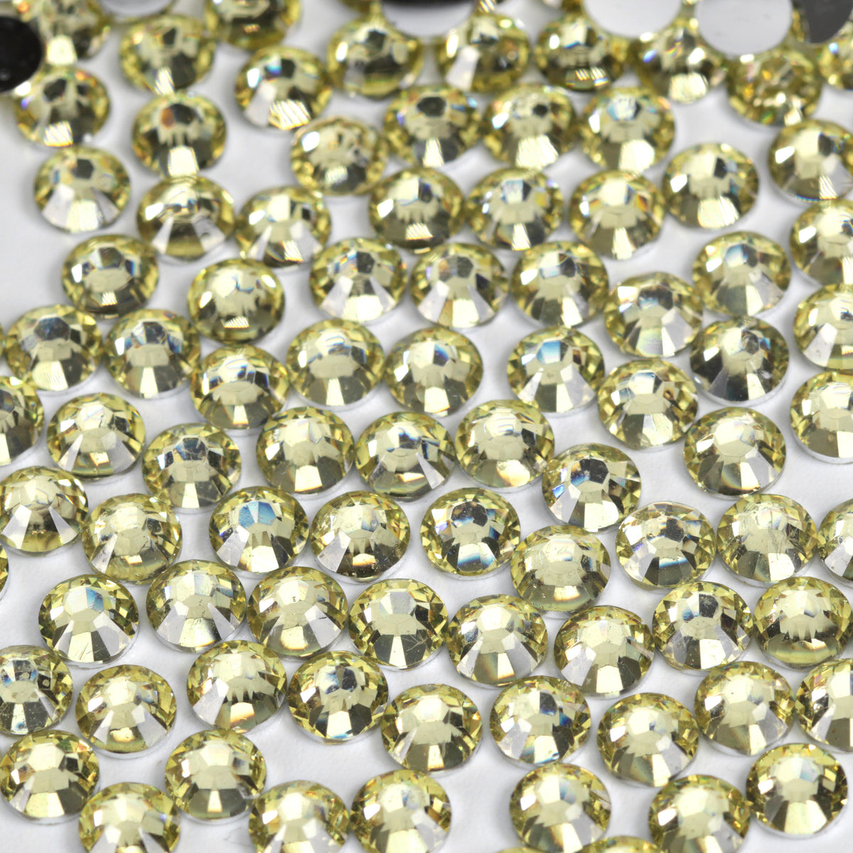 #23 Light Yellow - Bag of Flat Back Rhinestone Face Gems in Choice of 2,3,4,5 or 6mm