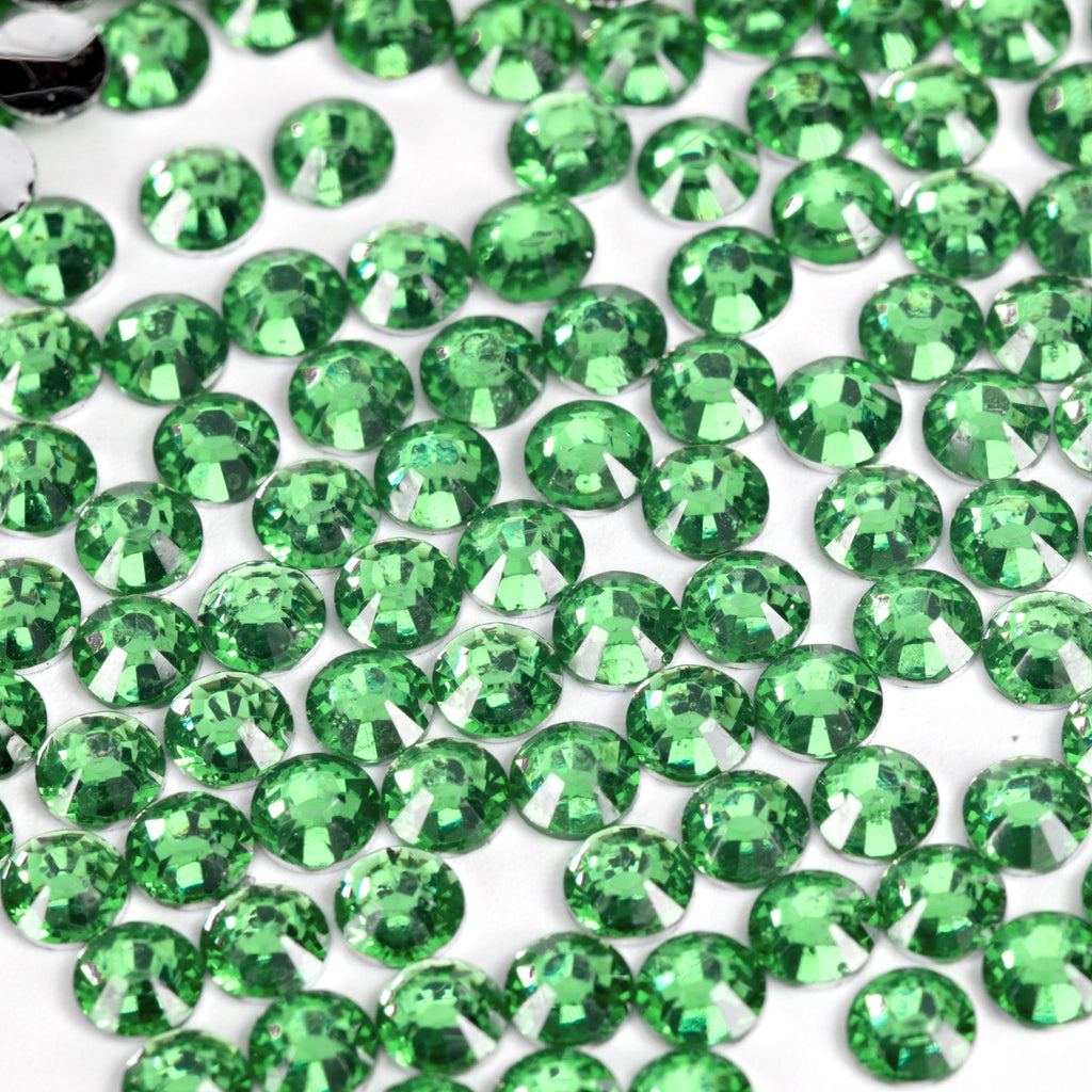 #26 Green - Bag of Flat Back Rhinestone Face Gems in Choice of 2,3,4,5 or 6mm