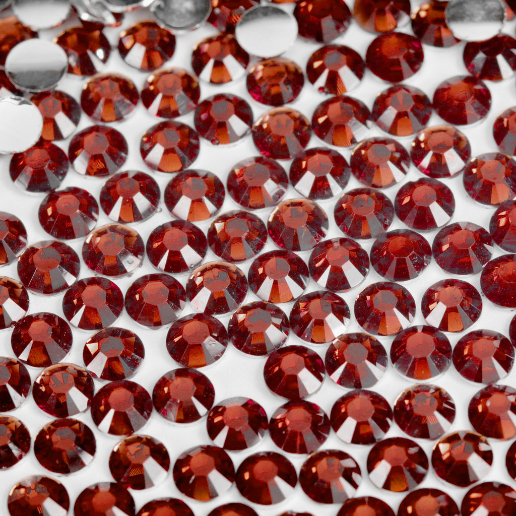 #29 Garnet - Bag of Flat Back Rhinestone Face Gems in Choice of 2,3,4,5 or 6mm