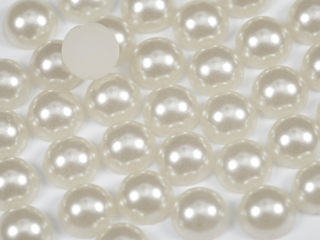 "Ivory" Flat Back Pearl Scrapbooking Costume Face Gems  Size 2mm to 12mm