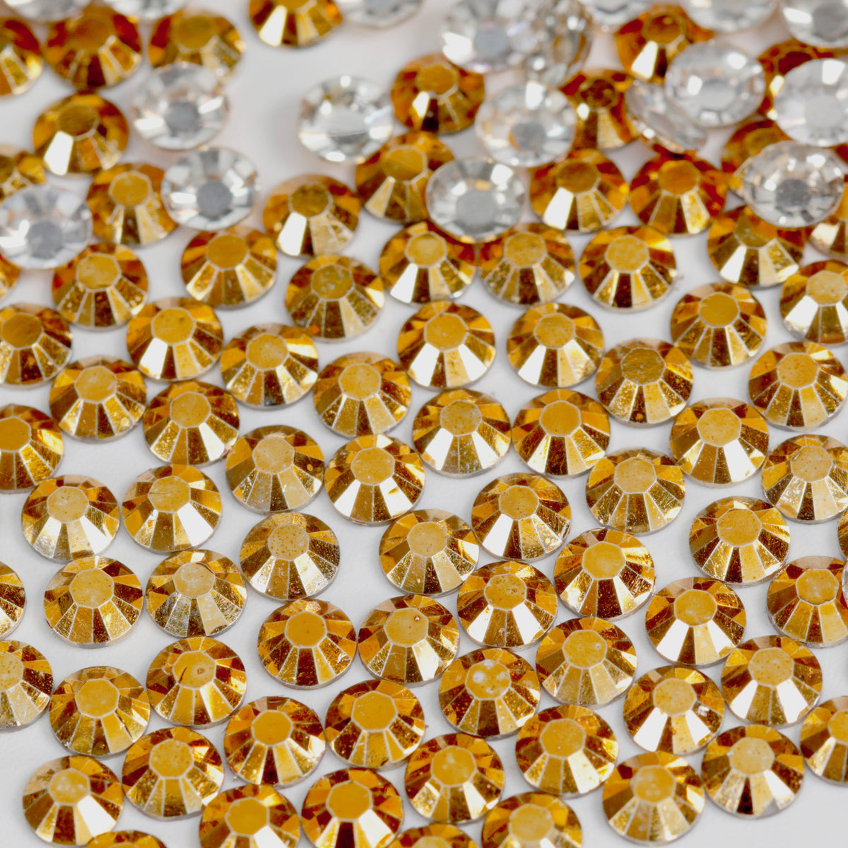#32 Metallic Dark Gold- Bag of Flat Back Rhinestone Face Gems in Choice of 2,3,4,5 or 6mm