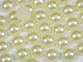 "Light Yellow" Flat Back Pearl Scrapbooking Costume Face Gems  Size 2mm to 12mm