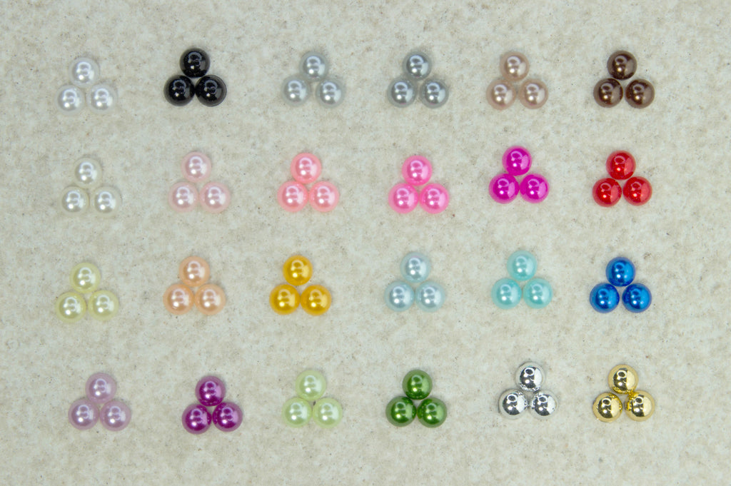 "Light Coffee" Flat Back Pearl Scrapbooking Costume Face Gems  Size 2mm to 12mm