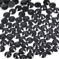 #4 Solid Black - Bag of Flat Back Rhinestone Face Gems in Choice of 2,3,4,5, 6mm and 10g mixed Sizes