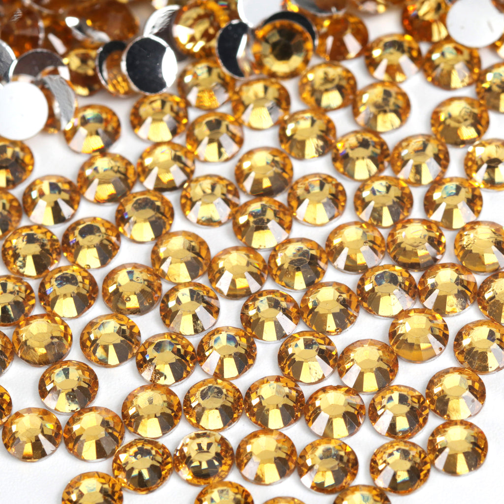 #6 Brithstone - Bag of Flat Back Rhinestone Face Gems in Choice of 2,3,4,5 or 6mm