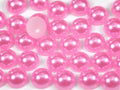 "Hot Pink" Flat Back Pearl Scrapbooking Costume Face Gems  Size 2mm to 12mm