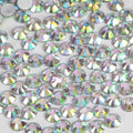 A13 AB Clear Glitz Flat Back AB Iridescent Rhinestone Face Gems in 2-6mm or mixed sizes
