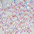 A14 Jelly White Flat Back AB Iridescent Rhinestone Face Gems in 2-6mm or mixed sizes