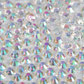 A18 Transparent Clear Flat Back AB Iridescent Rhinestone Face Gems in 2-6mm or mixed sizes