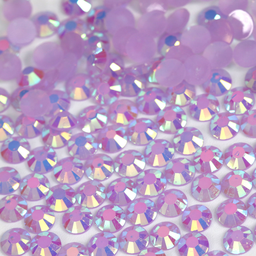 A3 Lilac Flat Back AB Iridescent Rhinestone Face Gems in 2-6mm