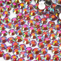 A33 Foiled Red Flat Back AB Iridescent Rhinestone Face Gems in 2-6mm