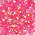 A40 Glassy Magenta Flat Back AB Iridescent Rhinestone Face Gems in 2-6mm
