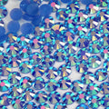 A9 Dark Blue Flat Back AB Iridescent Rhinestone Face Gems in 2-6mm