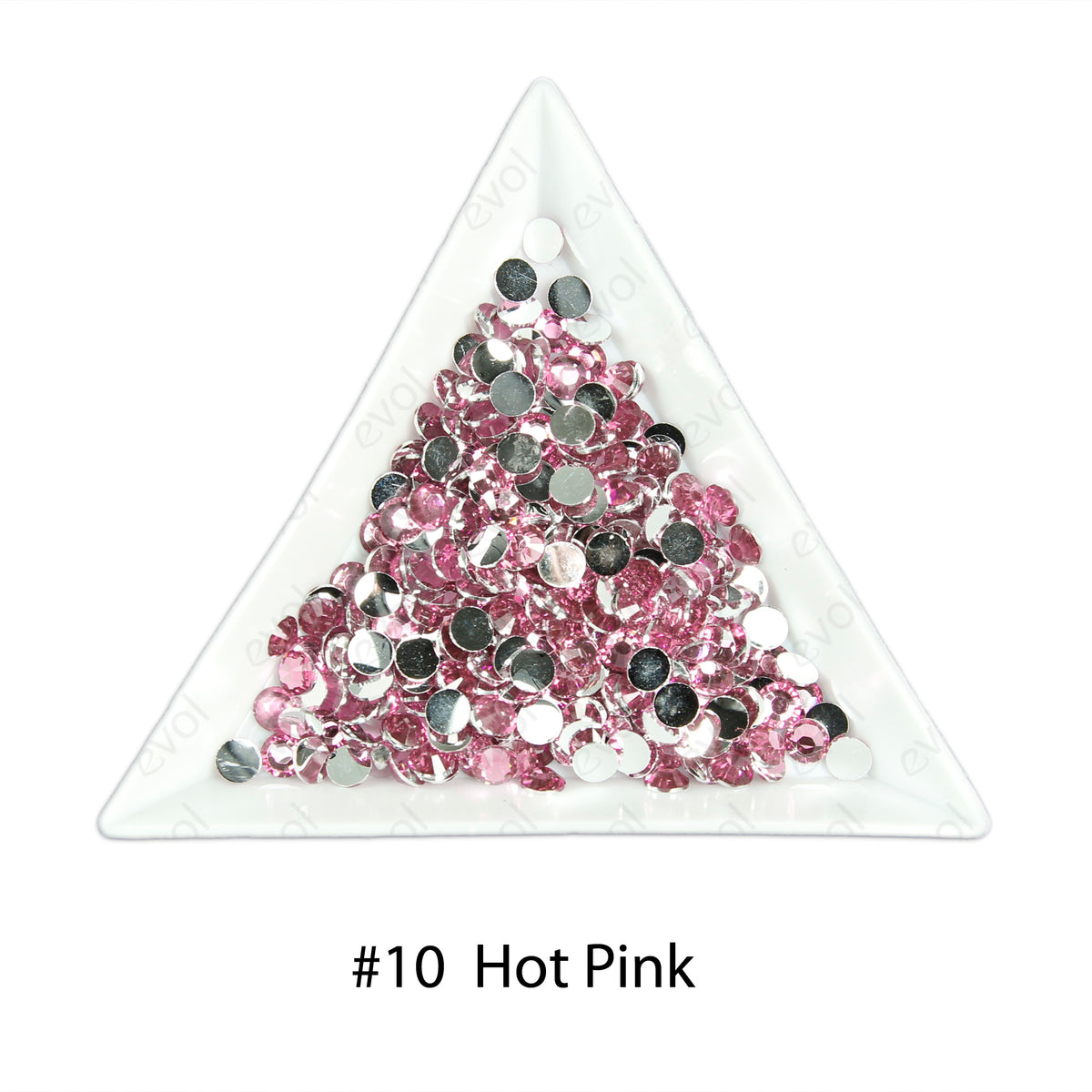 #10 Hot Pink - Bag of Flat Back Rhinestone Face Gems in Choice of 2,3,4,5 or 6mm