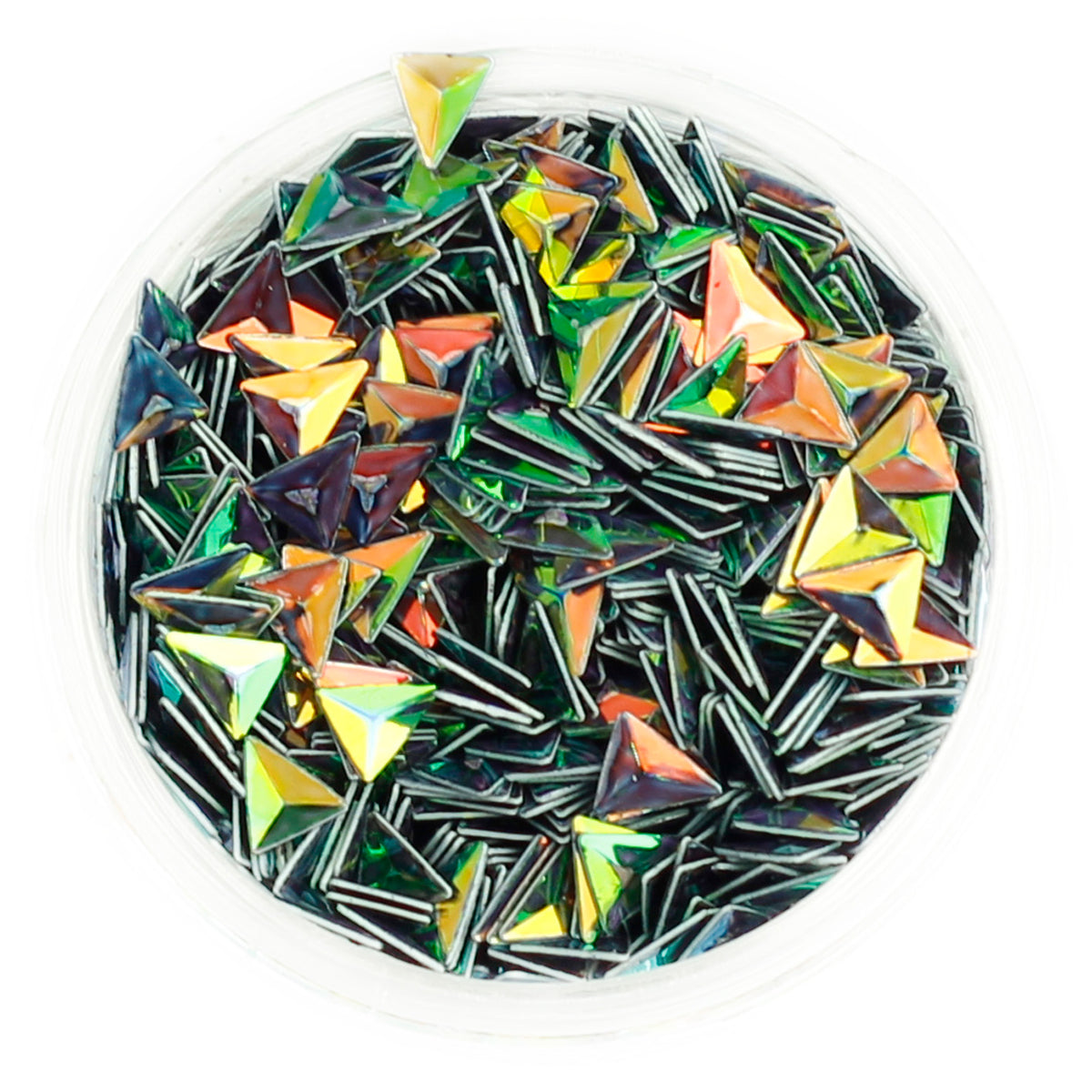 Choice of 12 Colours Duo Chrome 3D Glitter Triangles