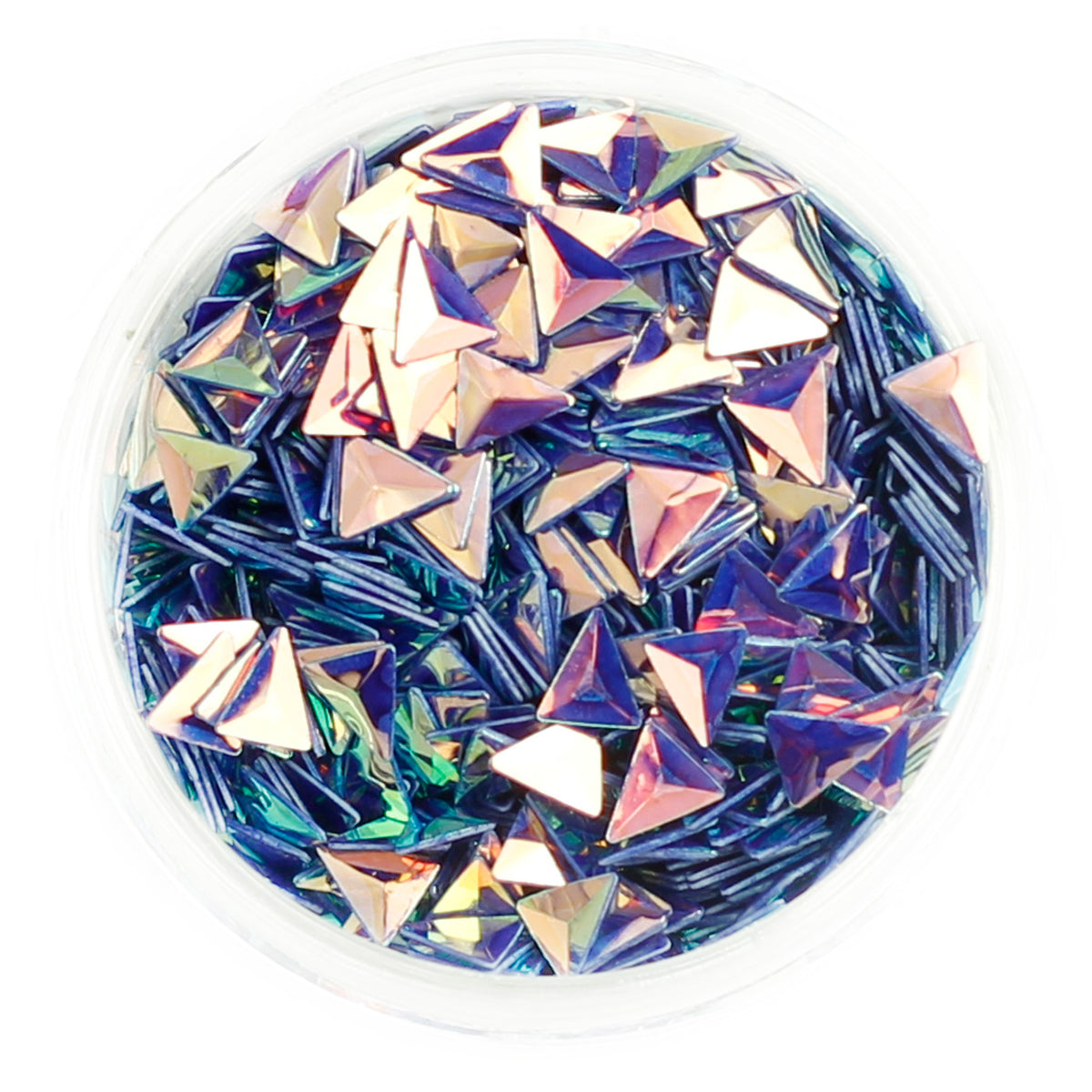 Choice of 12 Colours Duo Chrome 3D Glitter Triangles
