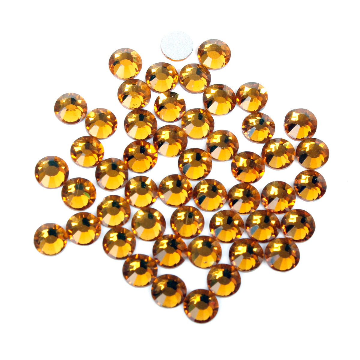 Amber 100pcs Glass Rhinestone Face Gems 2mm-5mm