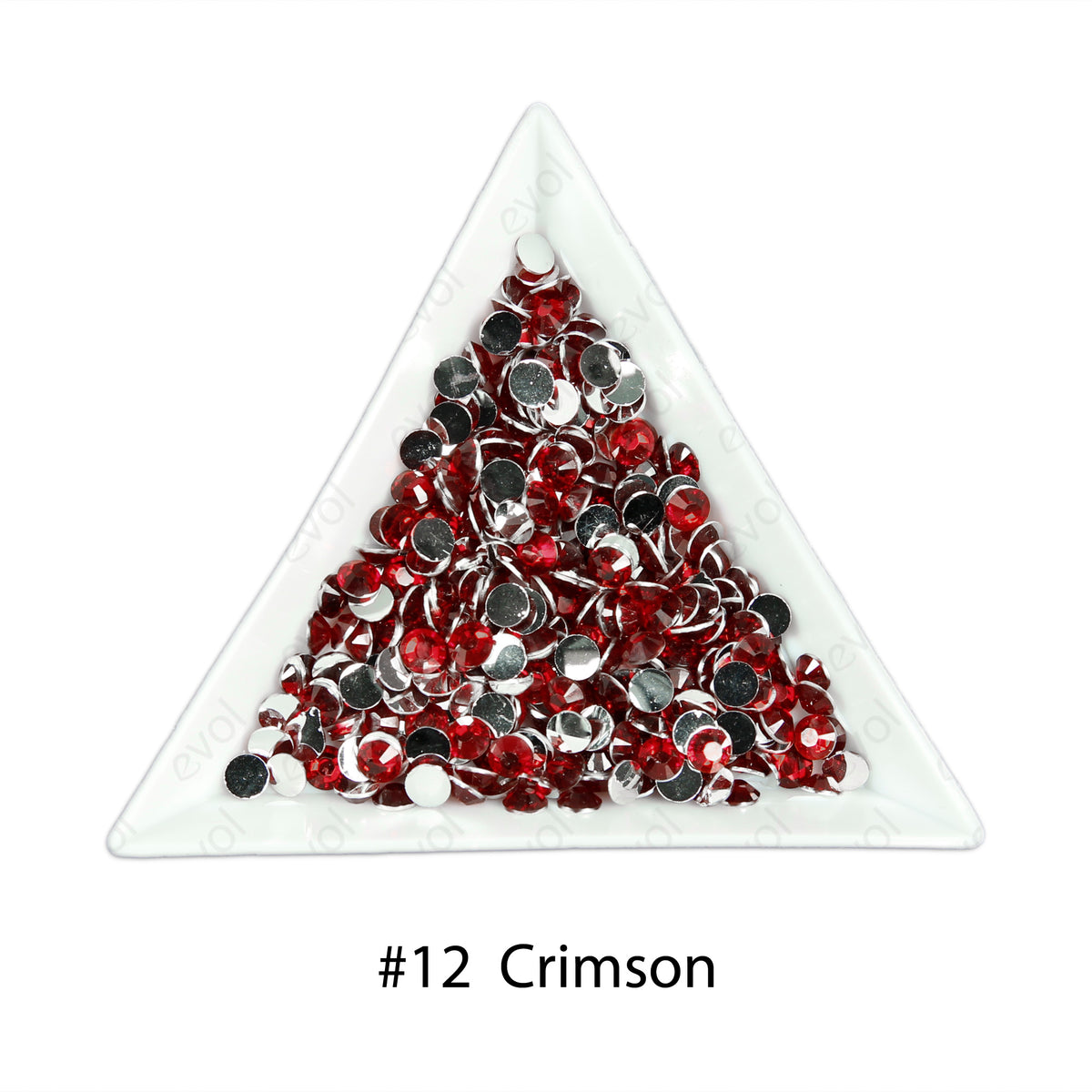 #12 Crimson - Bag of Flat Back Rhinestone Face Gems in Choice of 2,3,4,5 or 6mm