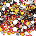On Fire 100pcs Glass Rhinestone Face Gems 2mm-5mm