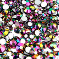 Rainbow 100pcs Glass Rhinestone Face Gems 2mm-5mm