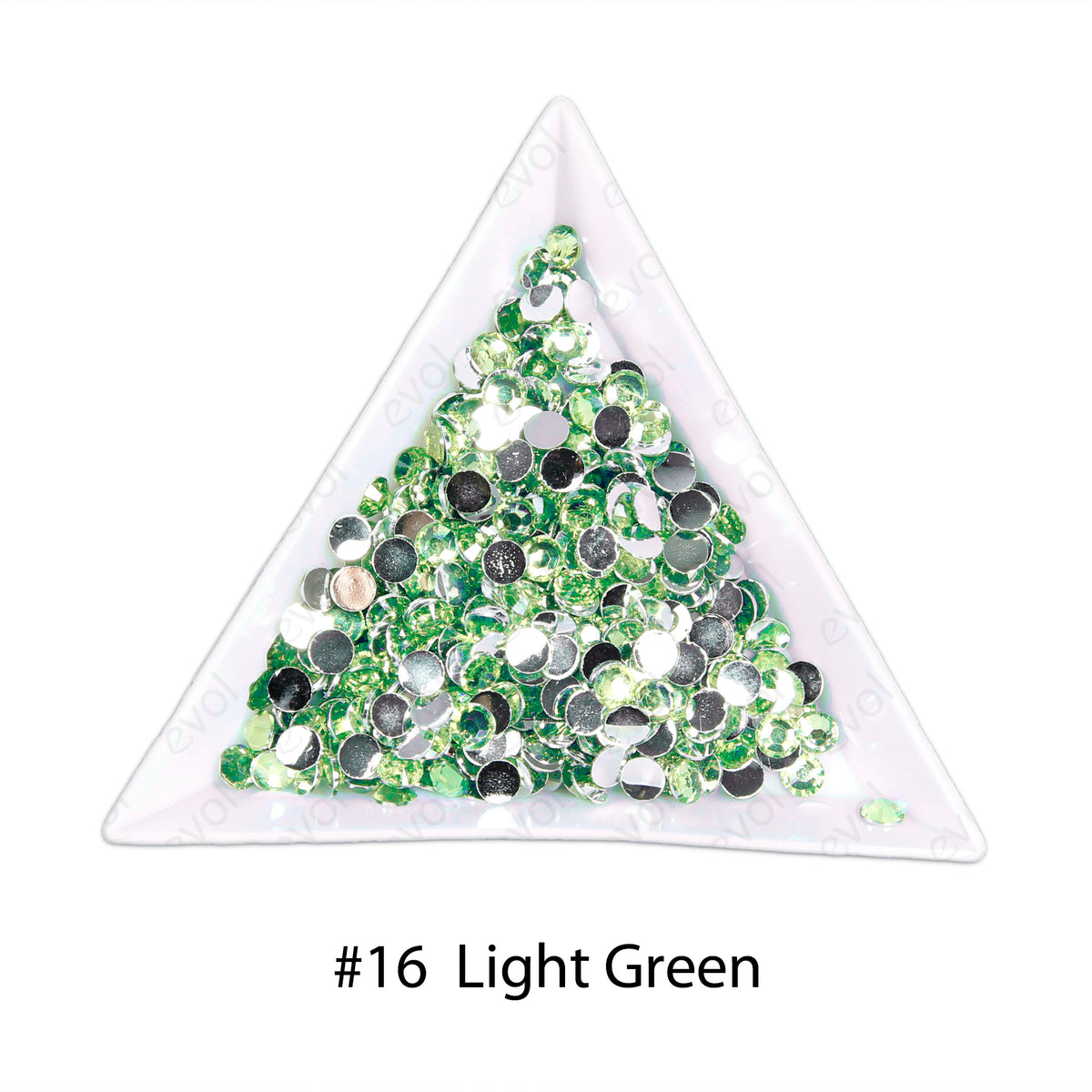 #16 Light Green - Bag of Flat Back Rhinestone Face Gems in Choice of 2,3,4,5 or 6mm