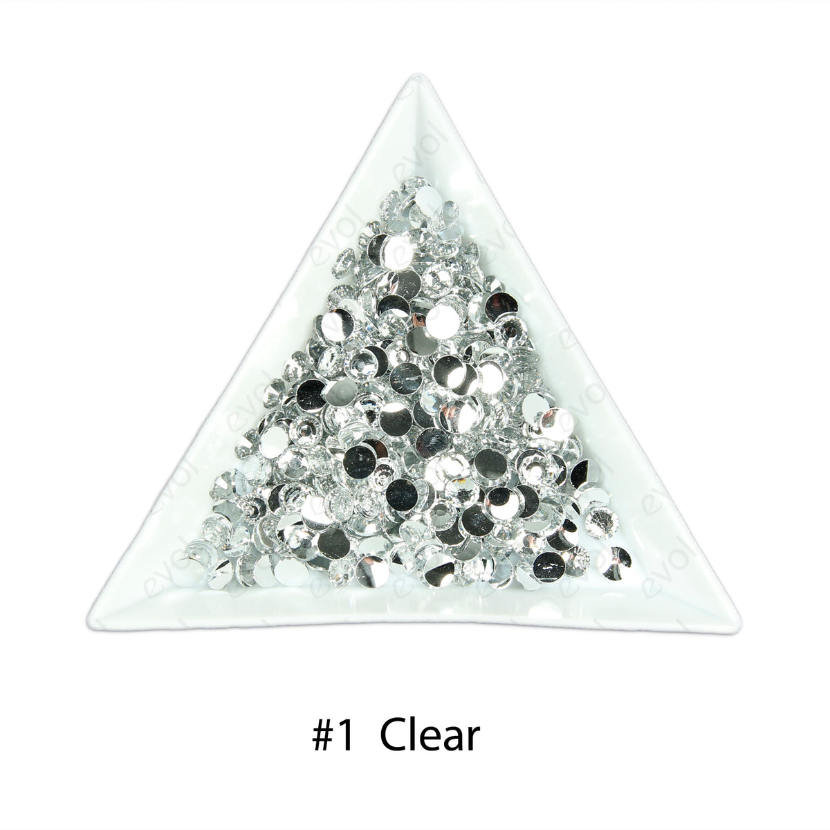 #1 Clear - Bag of Flat Back Rhinestone Face Gems in Choice of 2,3,4,5 or 6mm