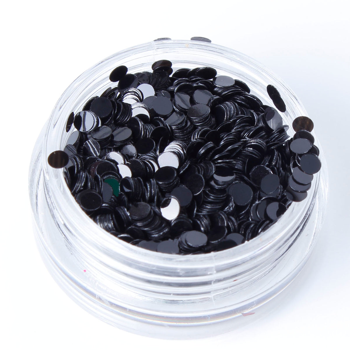 evol black disc face glitter