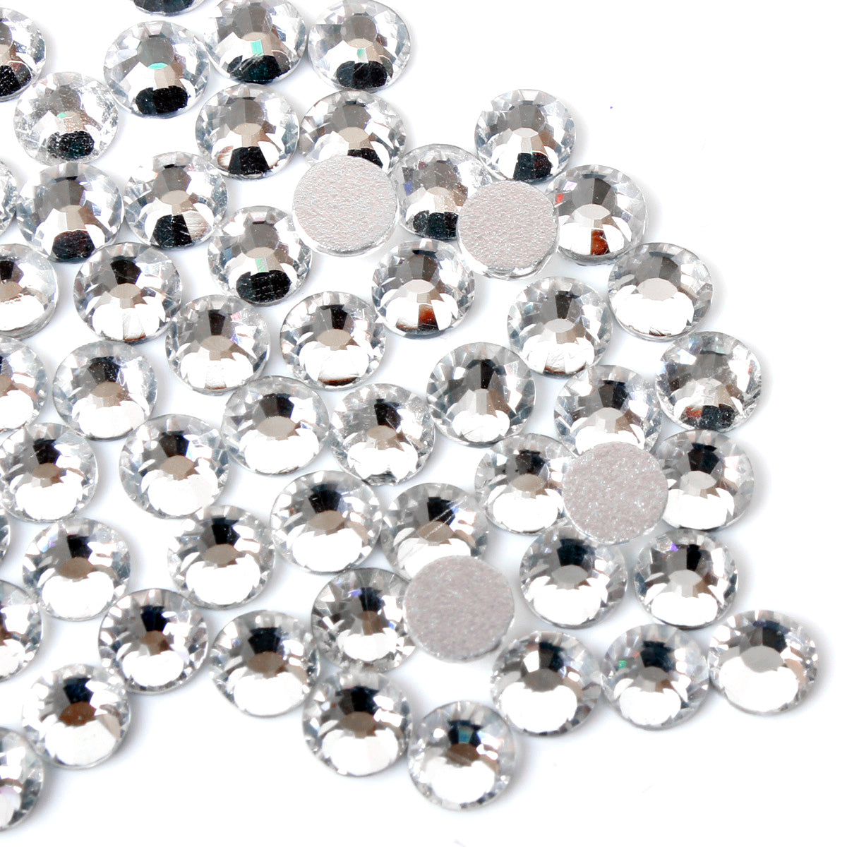 Clear 100pcs Glass Rhinestone Face Gems 2mm-5mm