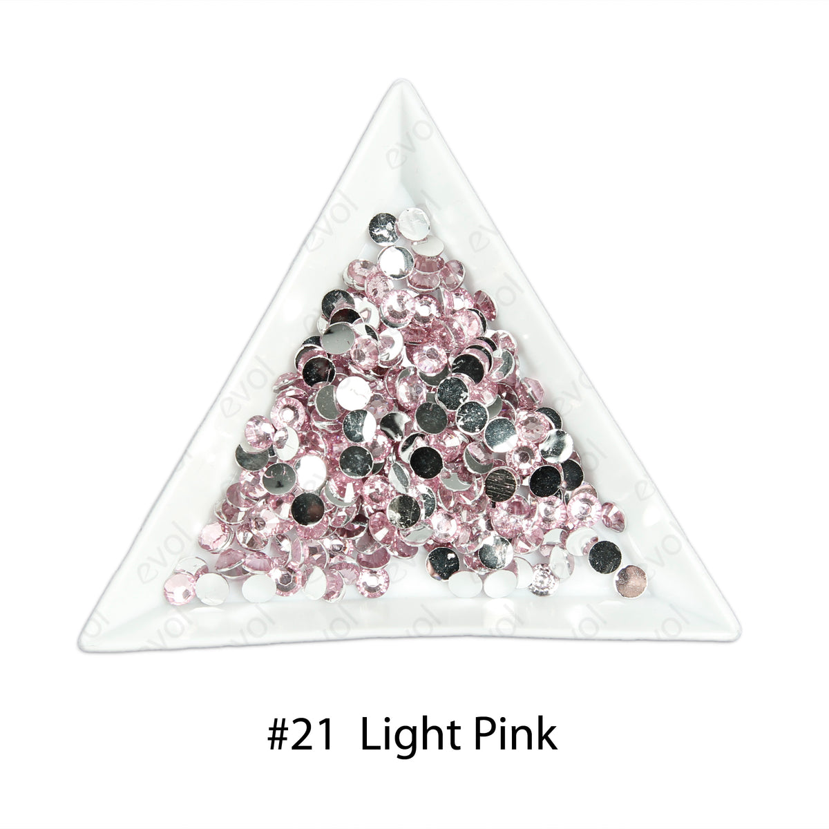 #21 Light Pink - Bag of Flat Back Rhinestone Face Gems in Choice of 2,3,4,5 or 6mm