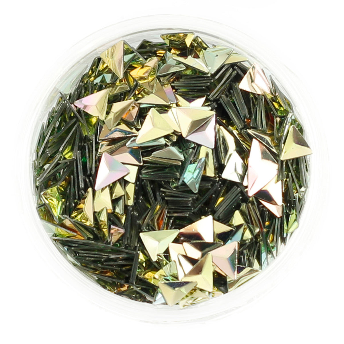 Choice of 12 Colours Duo Chrome 3D Glitter Triangles
