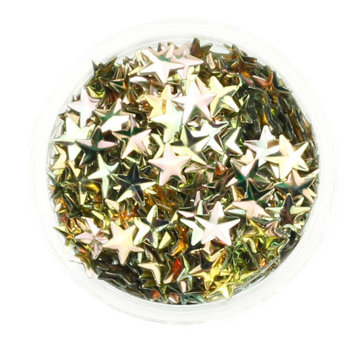 Choice of 12 Colours Duo Chrome 3D Glitter Stars