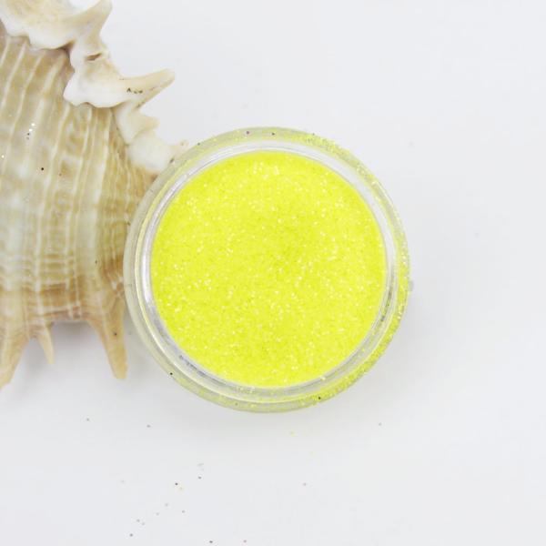 evol fluorescent yellow face dust glitter