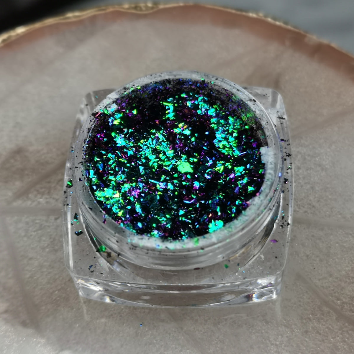 Nail Art Duo Chrome Chameleon Flakes Colour Changing Shifting