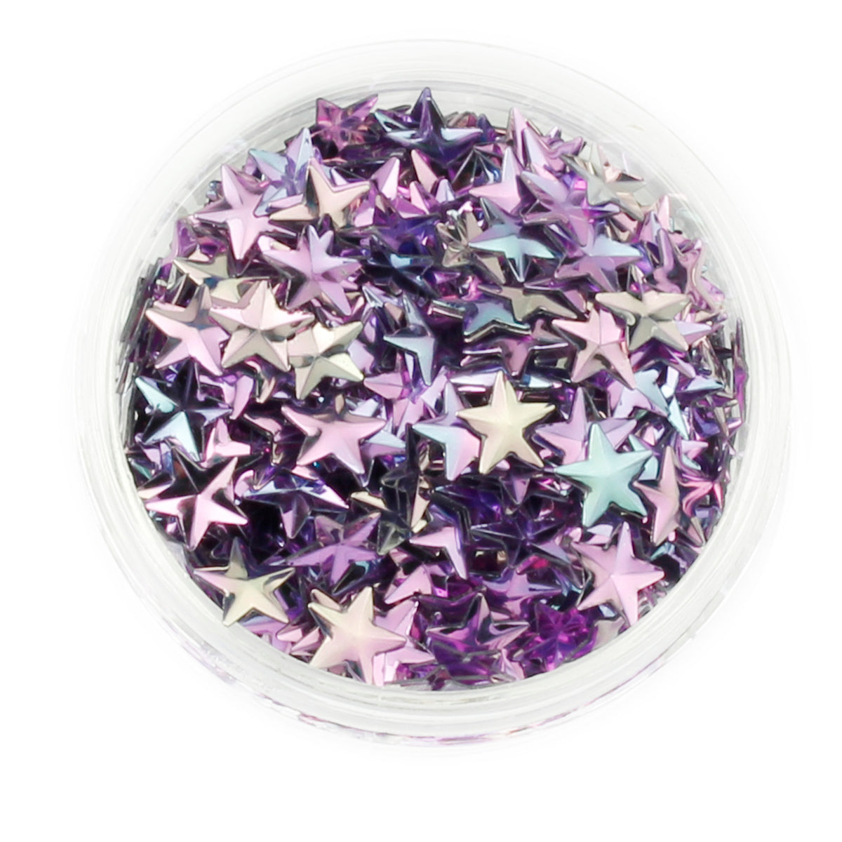 Choice of 12 Colours Duo Chrome 3D Glitter Stars
