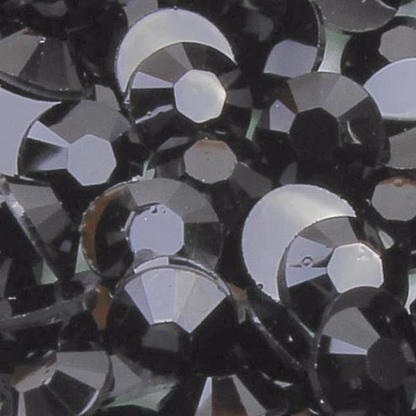 black resin rhinestone face gems evol