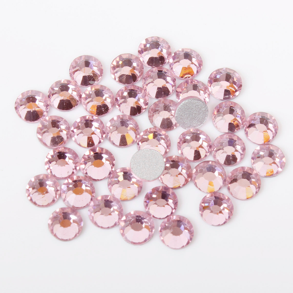 Light Pink 100pcs Glass Rhinestone Face Gems 2mm-5mm