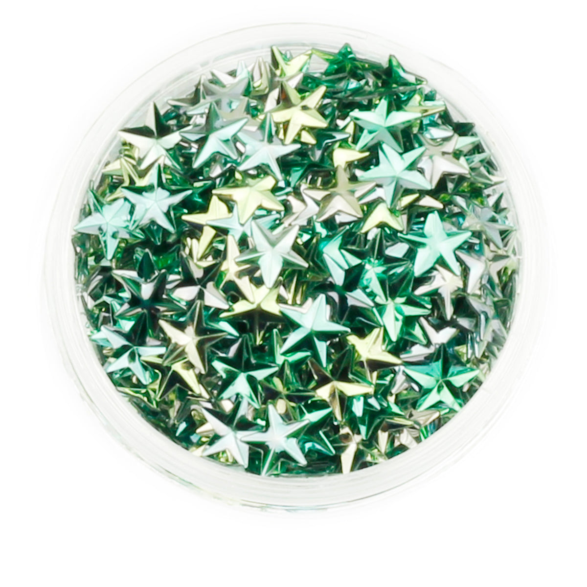 Choice of 12 Colours Duo Chrome 3D Glitter Stars