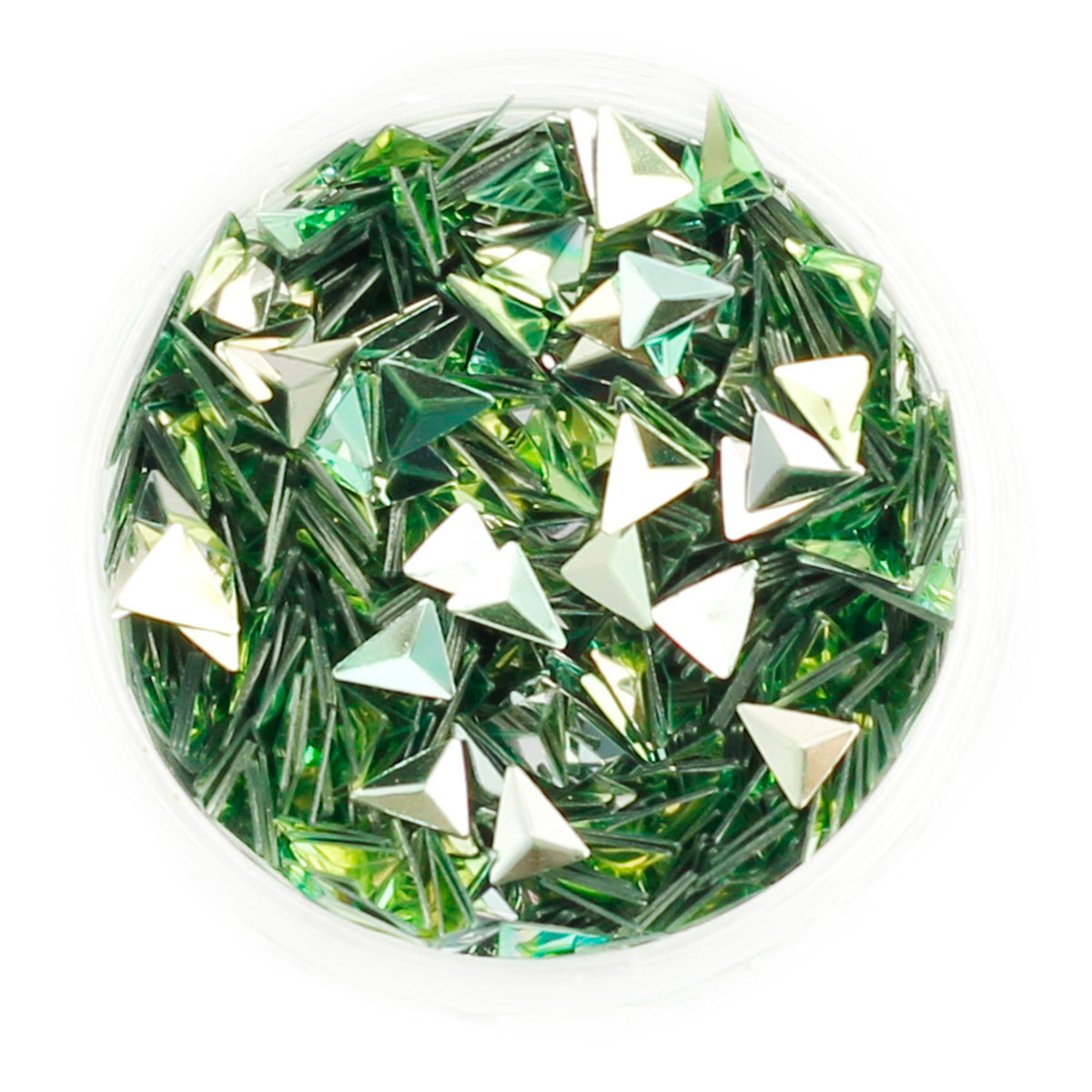 Choice of 12 Colours Duo Chrome 3D Glitter Triangles