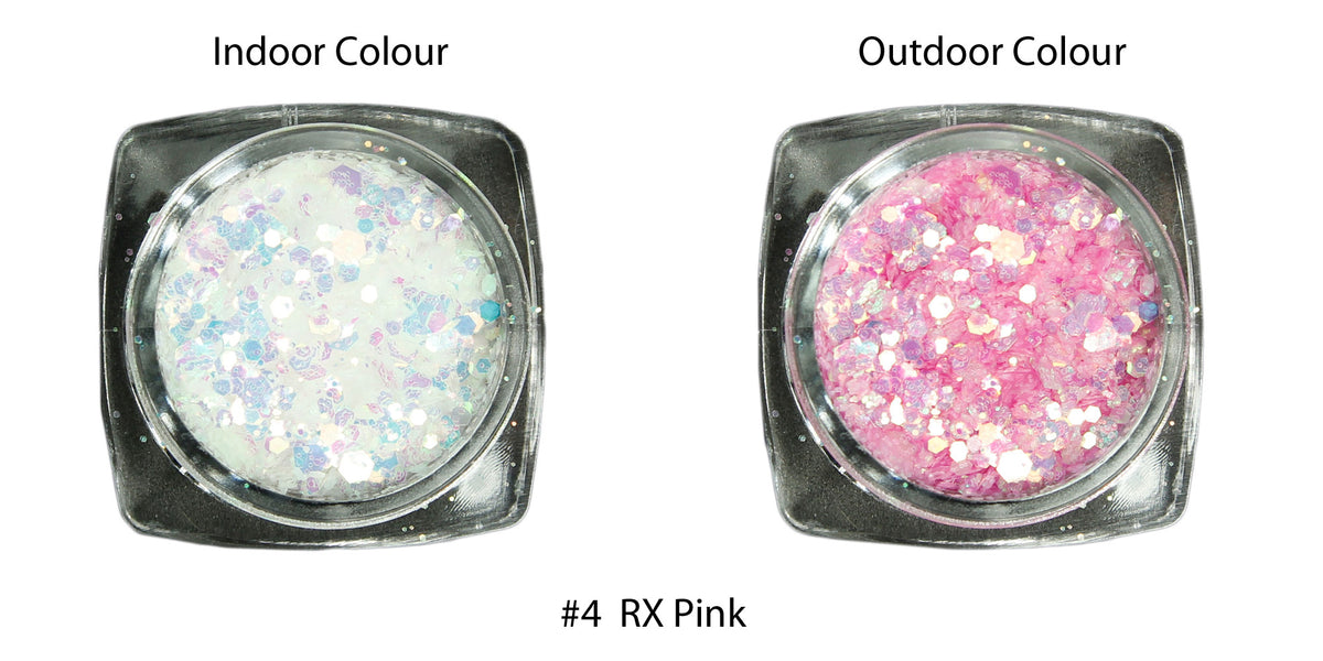 UV Activation Colour Changing Glitter Mixes, 4 Colours Available