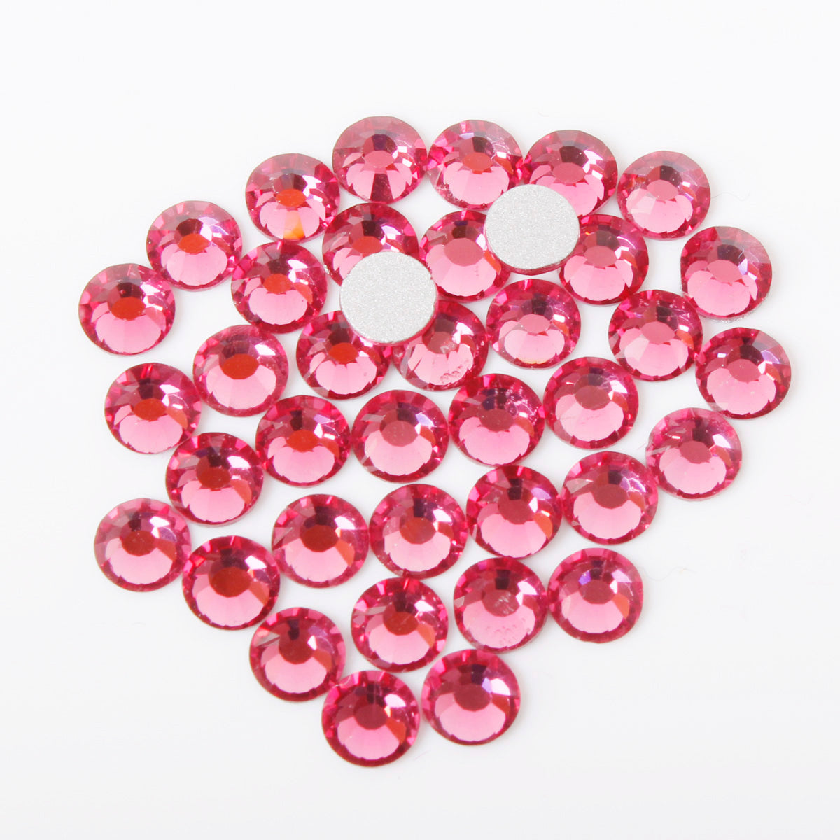 Hot Pink100pcs Glass Rhinestone Face Gems 2mm-5mm